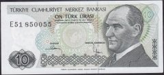 7.Emisyon 2.Tertip 10 Lira E51 850055 Çok Çok Temiz