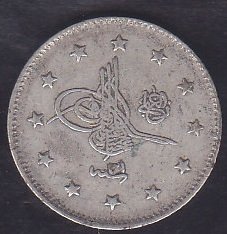 1293 / 31 ABDULHAMİT 2 KURUŞ GÜMÜŞ ÇÇT