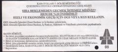 Adana-Mersin Otoyol Geçiş Bileti 2007