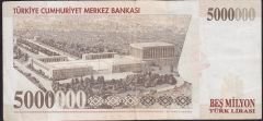 7.Emisyon 5 000 000 Lira I38 839991 Çok Temiz+
