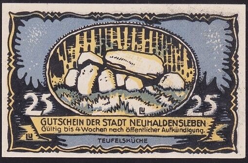 Almanya 25 Pfennig Notgeld 1920 Çil