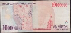 7.Emisyon 10 000 000 Lira B04 359624 Çok Temiz