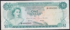 BAHAMA 1 DOLAR 1968 ÇOK ÇOK TEMİZ