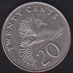 SİNGAPUR 20 CENT 1986