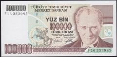 7.Emisyon 3.Tertip 100000 Lira F16 353985 Çilaltı Çil