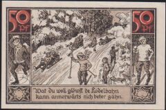 Almanya 50 Pfennig Notgeld 1921 Çil Filigranlı