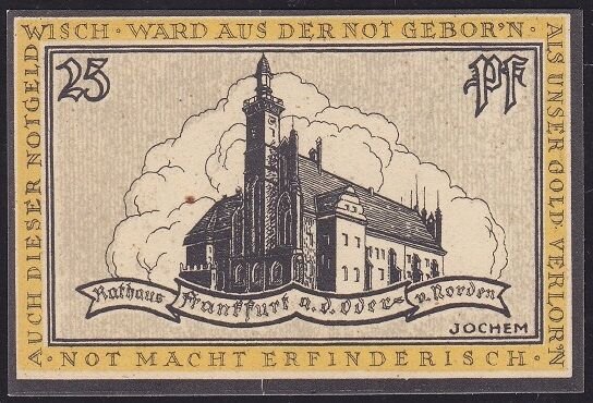 Almanya 25 Pfennig Notgeld 1920 Çil