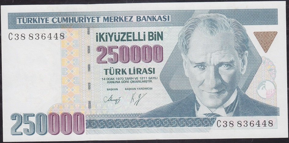 7.Emisyon 1.Tertip 250000 C38 836448 Çilaltı