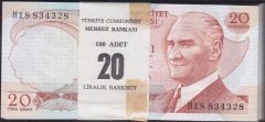6.EMİSYON 3.TERTİP 20 LİRA H 18  (100 ADET) ÇİL ATLAMA VAR