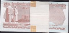 6.EMİSYON 3.TERTİP 20 LİRA H 18  (100 ADET) ÇİL ATLAMA VAR