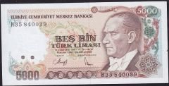 7.Emisyon 4.Tertip 5000 Lira H35 840039 Çilaltı Çil