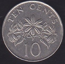 SİNGAPUR 10 CENT 1985