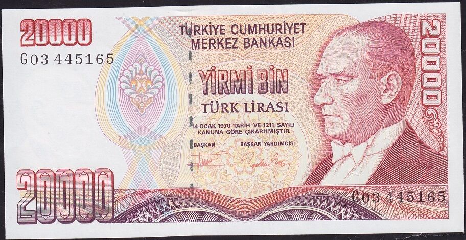 7.Emisyon 2.Tertip 20000 Lira G03 445165 Çilaltı