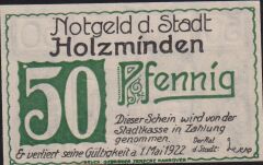 Almanya 50 Pfennig Notgeld 1922 Çil