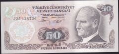 6.Emisyon 2.Tertip 50 Lira J25 426736 Çil