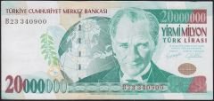 7.Emisyon 20 000 000 Lira B23 340900 Çok Çok Temiz+