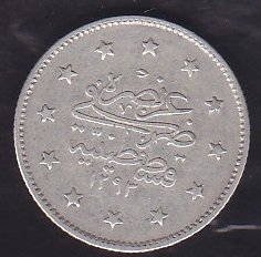 1293 / 28 ABDULHAMİT 2 KURUŞ GÜMÜŞ ÇÇT