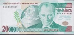 7.Emisyon 20 000 000 Lira A56 289938 Çilaltı Çil