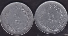 1967 Yılı 2.5 Lira (Ters Düz Takım)