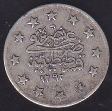 1293 / 23 ABDULHAMİT 2 KURUŞ GÜMÜŞ ÇOK TEMİZ