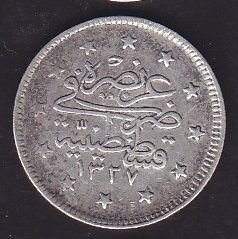 1327/3 Reşat 2 Kuruş Gümüş