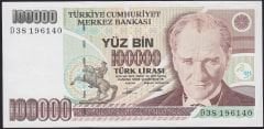 7.Emisyon 2.Tertip 100000 Lira D38 196140 Ççt Çilaltı