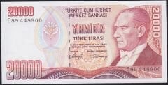 7.Emisyon 1.Tertip 20000 Lira E89 448900 Çil
