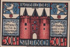 Almanya 50 Pfennig Notgeld 1922 Çil