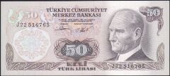 6.Emisyon 2.Tertip 50 Lira J22 516765 Çilaltı Çil