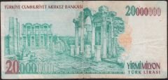 7.Emisyon 20 000 000 Lira A39 227497 Haliyle ( Bant Kullanılmış )