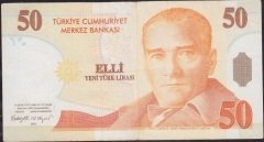 8.Emisyon 50 YTL B15 972753 Çok Temiz