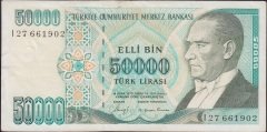 7.Emisyon 1.Tertip 50000 Lira I27 661902 Çok Temiz