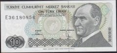7.Emisyon 2.Tertip 10 Lira E36 180854 Çilaltı Çil