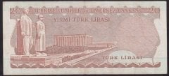 6.EMİSYON 1.TERTİP 20 LİRA B49 152307 ÇOK TEMİZ
