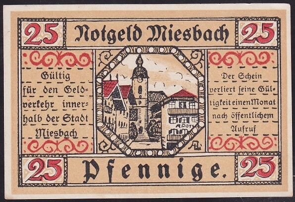 Almanya 25 Pfennig Notgeld 1921 Çil