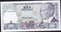 7.Emisyon 2.Tertip 1000 Lira J52 069940 Çil