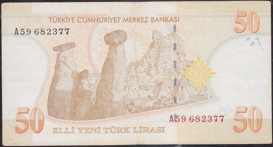 8.Emisyon 50 YTL A59 682377 Çok Temiz