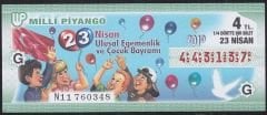 2010 23 Nisan Çeyrek Bilet - G Serisi