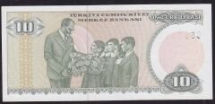 7.Emisyon 1.Tertip 10 Lira C59 758176 Çil Kısa Kaş