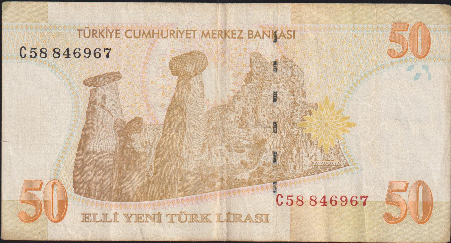 8.Emisyon 50 YTL C58 846967 Çok Temiz