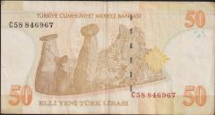 8.Emisyon 50 YTL C58 846967 Çok Temiz