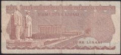 6.EMİSYON 1.TERTİP 20 LİRA B48 362172 TEMİZ