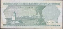 6.Emisyon 2.Tertip 10 Lira L65 312314 Çok Temiz+