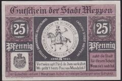 Almanya 25 Pfennig Notgeld 1921 Çilaltı Çil Filigranlı