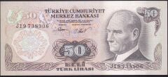 6.Emisyon 2.Tertip 50 Lira J19 738906 Çilaltı Çil