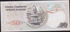 6.Emisyon 2.Tertip 50 Lira J19 738906 Çilaltı Çil