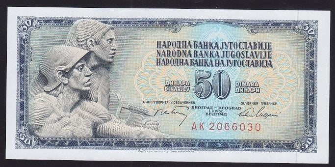 YUGOSLAVYA 50 DİNAR 1968 ÇİL