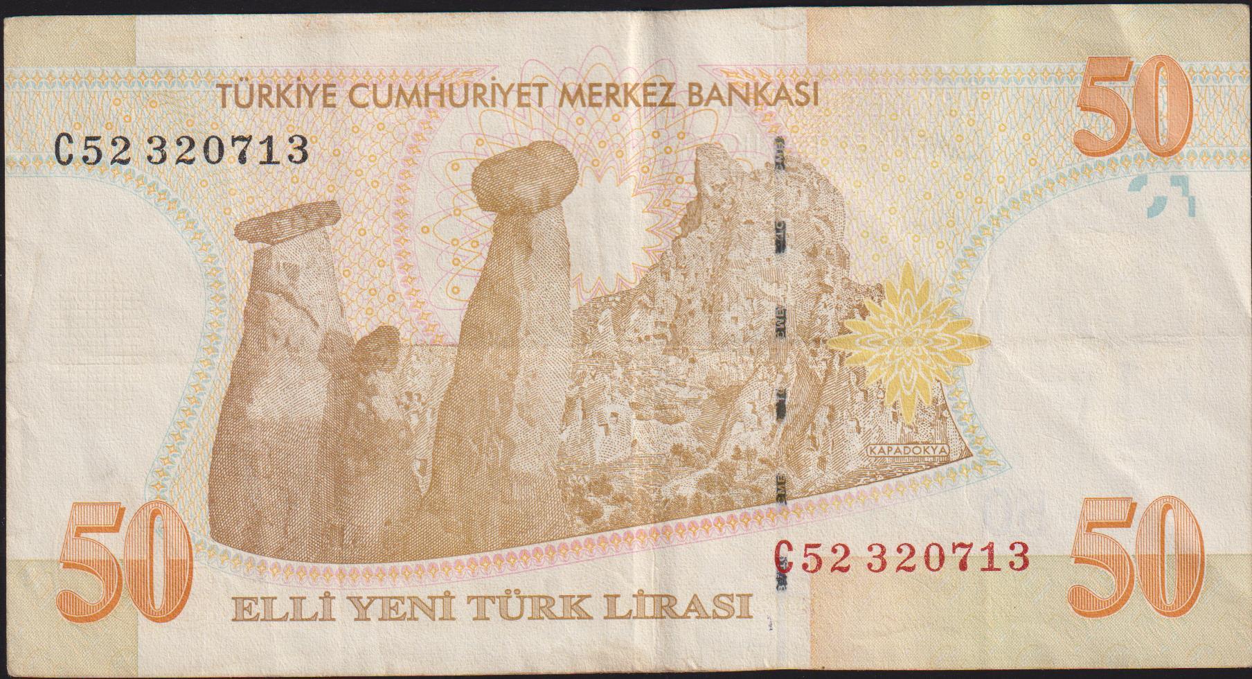 8.Emisyon 50 YTL C52 320713 Çok Temiz