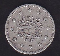 1293 / 32 ABDULHAMİT 1 KURUŞ GÜMÜŞ ÇOK TEMİZ