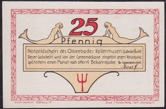 ALMANYA 25 PFENNİNG NOTGELD 1920 ÇİL